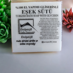 %100 El Yapımı Gliserinli Eşek Sütü Sabunu | Cilt Yenileyici, Besleyici ve Nemlendirici – 100 gr