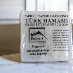 %100 El Yapımı Gliserinli Türk Hamamı Sabunu | Ferahlatıcı ve Geleneksel Bakım – 100 gr